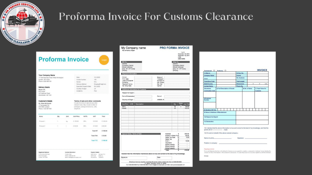 Pro-forma Invoice UK